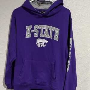 Kansas State Purple and Gray Hoodie. NWT YXL